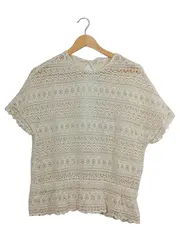Vorschaubild 1 von Trafaluc Damen Häkelbluse Spitze Boho Beige Gr. M Baumwolle