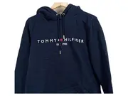 Vorschaubild 2 von Hoodie Damen Kapuzenpullover Blau Logo Gr. 36 34 Baumwolle Casual