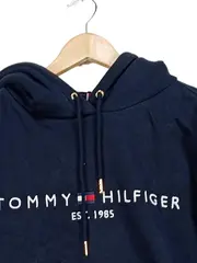 Vorschaubild 4 von Hoodie Damen Kapuzenpullover Blau Logo Gr. 36 34 Baumwolle Casual