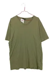 Vorschaubild 1 von Herren T-Shirt V-Ausschnitt Oliv Gr. XL Regular Fit Baumwolle