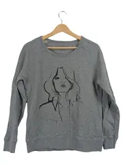 Vorschaubild 1 von Damen Sweatshirt Gr. S grau Grafikprint Bio-Baumwolle