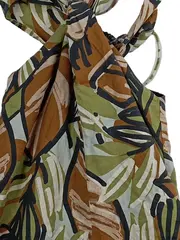 Vorschaubild 2 von Bohemian Top Damen Leinen Blumen Cut-Outs Mehrfarbig Gr. S