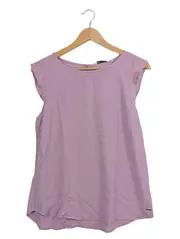 Vorschaubild 1 von Denim Damen Bluse Gr. S Lila Viskose Ärmellos Casual