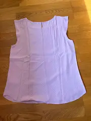 Vorschaubild 2 von Denim Damen Bluse Gr. S Lila Viskose Ärmellos Casual