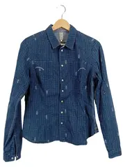 Vorschaubild 1 von Herren Freizeithemd Langarm Blau Gr. M Baumwolle Denim