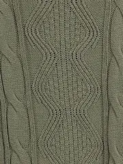 Vorschaubild 5 von Herren Pullover Strickpullover Zopfmuster Gr. XL Oliv Baumwolle Casual