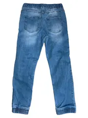 Vorschaubild 2 von Kinder Jeans Jogger Hose Gr. 140 Blau Gummibund Baumwolle