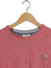 Vorschaubild 2 von Herren T-Shirt Kurzarm Baumwolle Meliert Rosa Gr. S