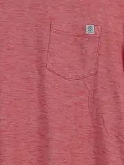 Vorschaubild 3 von Herren T-Shirt Kurzarm Baumwolle Meliert Rosa Gr. S