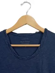 Vorschaubild 3 von Damen T-Shirt Gr. XS Blau Baumwolle Cosy Slub Jersey
