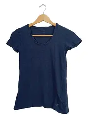 Vorschaubild 1 von Damen T-Shirt Gr. XS Blau Baumwolle Cosy Slub Jersey