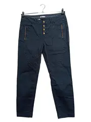 Vorschaubild 1 von EDC Damen Stoffhose Baumwolle Stretch Freizeit Hose Blau Gr. 38 W29