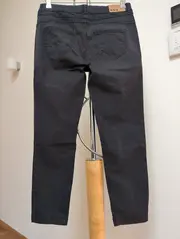 Vorschaubild 2 von EDC Damen Stoffhose Baumwolle Stretch Freizeit Hose Blau Gr. 38 W29