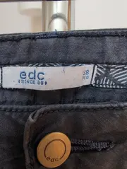 Vorschaubild 5 von EDC Damen Stoffhose Baumwolle Stretch Freizeit Hose Blau Gr. 38 W29