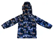 Vorschaubild 2 von Kinder Outdoorjacke Fahrzeugmuster Gr. 110 Blau Kapuze