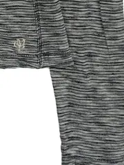 Vorschaubild 2 von Damen Langarmshirt Gr. 36/S Grau Gestreift 100% Baumwolle Basic