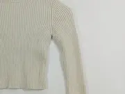 Vorschaubild 3 von Damen Pullover Rippstrick Cropped Langarm Strick Beige S 36