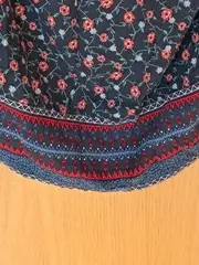 Vorschaubild 3 von A-Linienrock Blumenmuster Bohemian Damen Blau Gr. 40 L