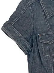 Vorschaubild 4 von Jeans Damen Jumpsuit Denim Kurzarm Blau Gr. S 36