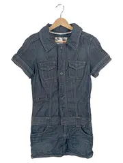 Vorschaubild 1 von Jeans Damen Jumpsuit Denim Kurzarm Blau Gr. S 36