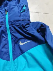 Vorschaubild 5 von Herren Windjacke Windbreaker Kapuze Türkis Blau Gr. XS Sportjacke