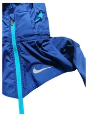 Vorschaubild 2 von Herren Windjacke Windbreaker Kapuze Türkis Blau Gr. XS Sportjacke