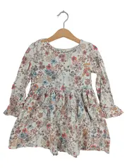 Vorschaubild 1 von Mädchen Tunikakleid Blumenmuster Rüschen Baumwolle Mehrfarbig Gr. 116