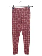 Vorschaubild 2 von Damen Leggings Allover-Logo-Print Bordeaux Rot XS Sportlich