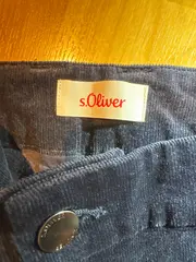 Vorschaubild 3 von Cordhose Damen Gr. 36 Blau Weites Bein Culotte Baumwolle