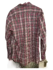 Vorschaubild 3 von Herren Freizeithemd Kariert Gr. XL Baumwolle Rosa Blau