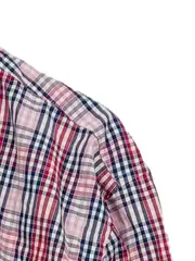 Vorschaubild 4 von Herren Freizeithemd Kariert Gr. XL Baumwolle Rosa Blau