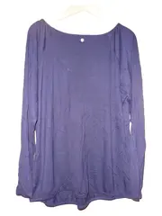 Vorschaubild 3 von Damen Pullover Langarm Viskose Blau Gr. 46 Casual Uni Raffungen