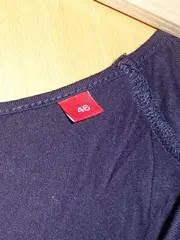 Vorschaubild 7 von Damen Pullover Langarm Viskose Blau Gr. 46 Casual Uni Raffungen