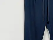 Vorschaubild 4 von Damen Jogginghose Gr. 38 Blau Viskose Kordelzug Freizeit