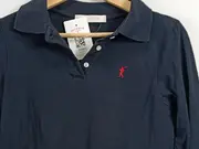 Vorschaubild 2 von Damen Langarm Poloshirt Blau Gr. 36/S Baumwolle