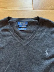 Vorschaubild 3 von Herren Pullover V-Ausschnitt Merino Wolle Gr. M Grau
