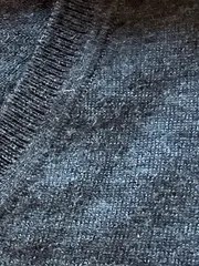 Vorschaubild 2 von Herren Pullover V-Ausschnitt Merino Wolle Gr. M Grau