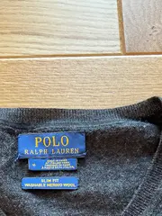 Vorschaubild 4 von Herren Pullover V-Ausschnitt Merino Wolle Gr. M Grau