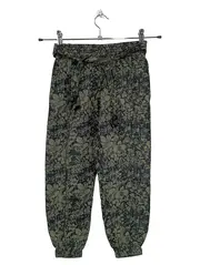 Vorschaubild 1 von Mädchen Haremshose Gr. 134 Grün Blumenmuster Viskose