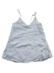 Vorschaubild 5 von Damen Top Weiß Gr. 36 S Lochmuster Spaghettiträger Knopfleiste