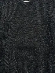 Vorschaubild 3 von Damen Pullover Schwarz Glitzer Gr. M Strickpullover