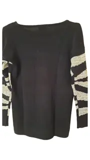 Vorschaubild 2 von Damen Pullover Schwarz Glitzer Gr. M Strickpullover