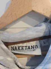 Vorschaubild 6 von Damen Kapuzenpullover Hoodie Gr. M Grau Gestreift Baumwolle