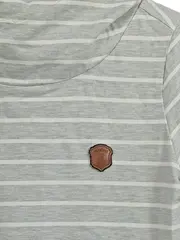 Vorschaubild 3 von Damen Kapuzenpullover Hoodie Gr. M Grau Gestreift Baumwolle