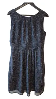 Vorschaubild 3 von Damen Kleid Gr. 40 Blau Gepunktet Chiffon Sommerkleid