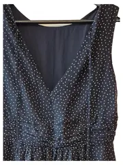 Vorschaubild 4 von Damen Kleid Gr. 40 Blau Gepunktet Chiffon Sommerkleid