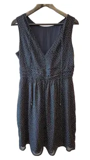 Vorschaubild 2 von Damen Kleid Gr. 40 Blau Gepunktet Chiffon Sommerkleid