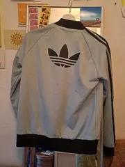 Vorschaubild 2 von Trainingsjacke Damen Grau Polyester Sport Reißverschluss Gr. 36 S