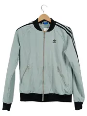 Vorschaubild 1 von Trainingsjacke Damen Grau Polyester Sport Reißverschluss Gr. 36 S