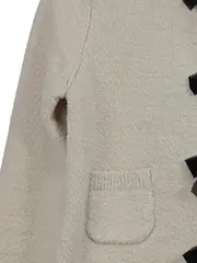 Vorschaubild 4 von Damen Strickjacke Gr. 36 S Beige Fransen Schleifen Bouclé